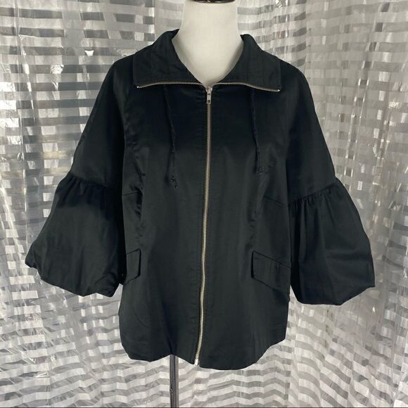 NYCC Black Zip Up Lantern Sleeve Jacket - Picture 2 of 9